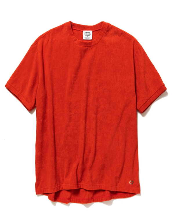 THING FABRICS PILE TOWELLING T-SHIRT RED
