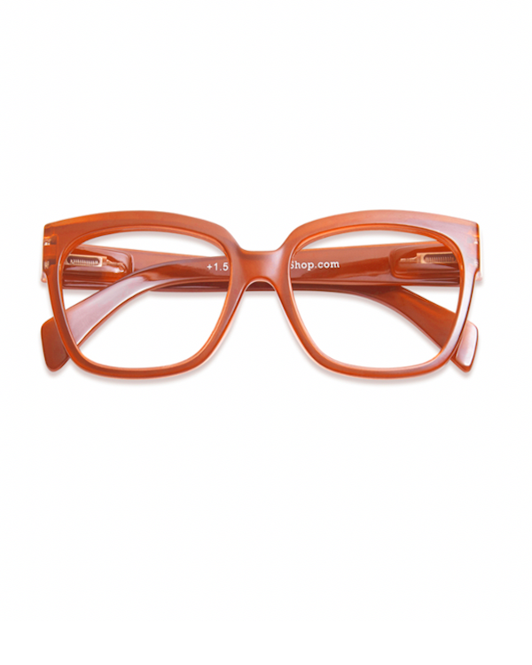 Have a look mood warm orange reading glasses