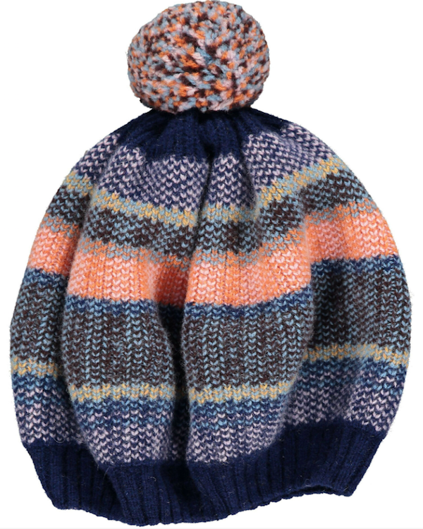 Quinton Chadwick Tweed Vintage Style Beret in Peacock Colours