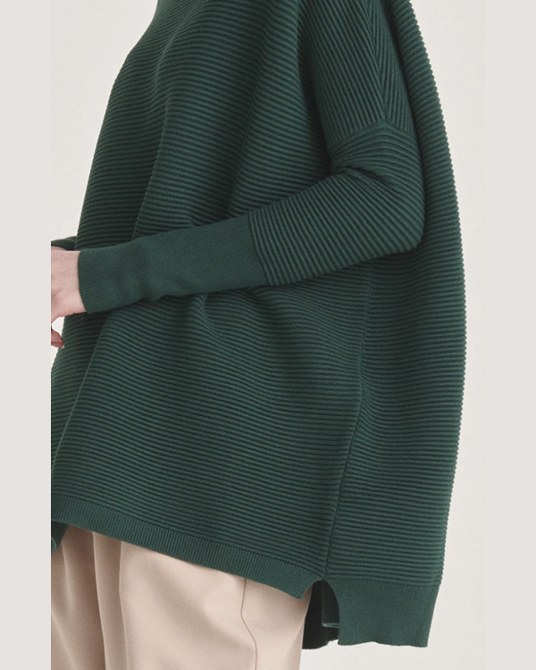 PAISIE RIBBED KNIT JUMPER EMERALD GREEN