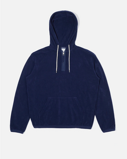 UNIVERSAL WORKS BEACH HOODY IN INK BLUE TERRY FLEECE Barkened