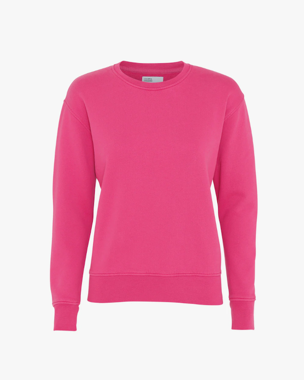colorful standard women's organic sweatshirt bubblegum pink