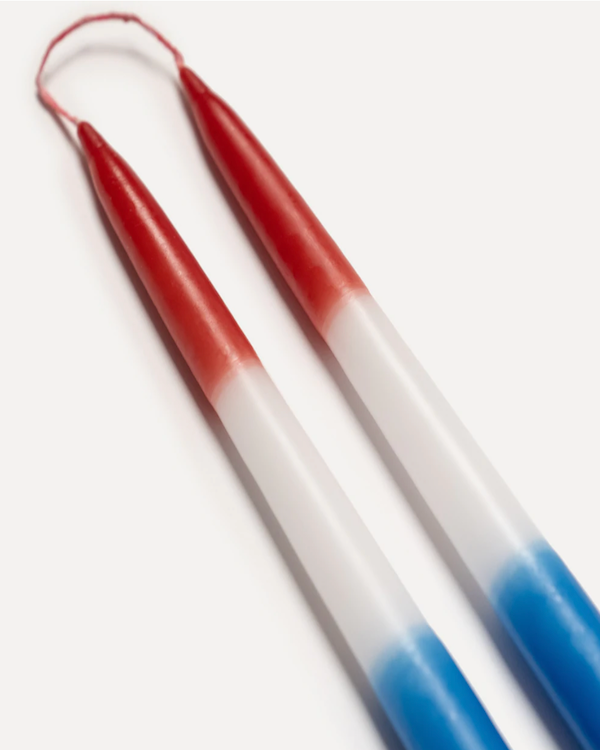 TRADITIONAL RED, WHITE & BLUE TAPERED CANDLES