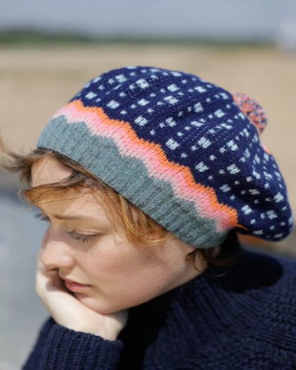 QUINTON CHADWICK DOTTY BERET IN COASTAL COLOURS