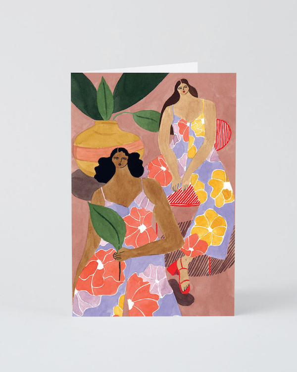 Wrap Floral Girls Card Isabel Fileu