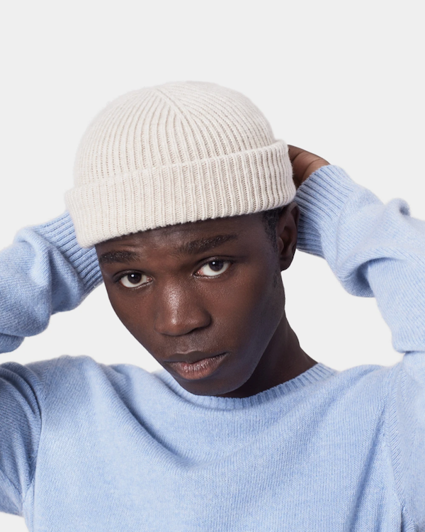 COLORFUL STANDARD UNISEX MERINO WOOL BEANIE - IVORY WHITE