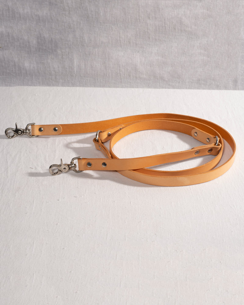BUTTERO LEATHER HANDS FREE LONG DOG LEAD